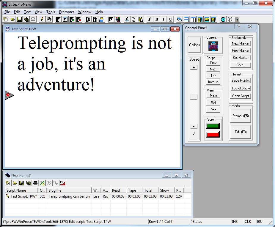 edited script